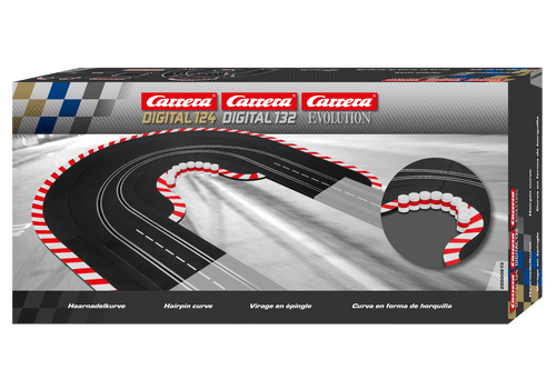 20020613 Carrera 1/60 Degree Hairpin Curve 1:24 Slot Car Track