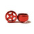 STAFFS16 Staffs 5-Spoke Aluminum Wheels 15.8 x 8.5mm Red (2) 1:32 Slot Car Part