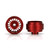 STAFFS105 Staffs BBS Style Deep Dish Alloy Wheels 15.8 x 8.5mm Red (2) 1:32 Slot Car Part