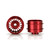 STAFFS112 Staffs BBS Style Deep Dish Alloy Wheels 15.8 x 10mm Red (2) 1:32 Slot Car Part