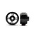 STAFFS184 Staffs 4-Spoke Aluminum Front Wheels 15.8 x 8.5mm Black (2) 1:32 Slot Car Part