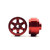 STAFFS195 Staffs 6-Spoke Aluminum Front Wheels 15.8 x 8.5mm Red (2) 1:32 Slot Car Part