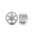 STAFFS205 Staffs 6-Spoke Aluminum Air Wheels 15.8 x 10mm White (2) 1:32 Slot Car Part