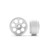 STAFFS261 Staffs Radical Alloy Aluminum Wheels 16.9 x 8.5mm White (2) 1:32 Slot Car Part