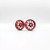 STAFFS311 Staffs Hyper Deep Dish Aluminum Wheels 16.9 x 8.5mm Red (2) 1:32 Slot Car Part