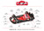 0534AW NSR Chevrolet Corvette C6.R Martini Red Livery, #34 King 21K Motor EVO 1:32 Slot Car
