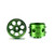STAFFS305 Staffs Radical Alloy Aluminum Wheels 16.9 x 10mm Green (2) 1:32 Slot Car Part