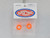 1400RS-Orange Super Tires - Silicone Tires for 15.9x8mm - Orange 1:32 Slot Car Part