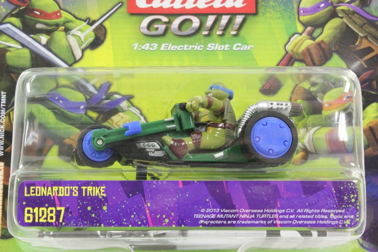 61287 Carrera GO!!! Teenage Mutant Ninja Turtles- Leonardo's Trike 1/43 Slot  Car - Great Traditions