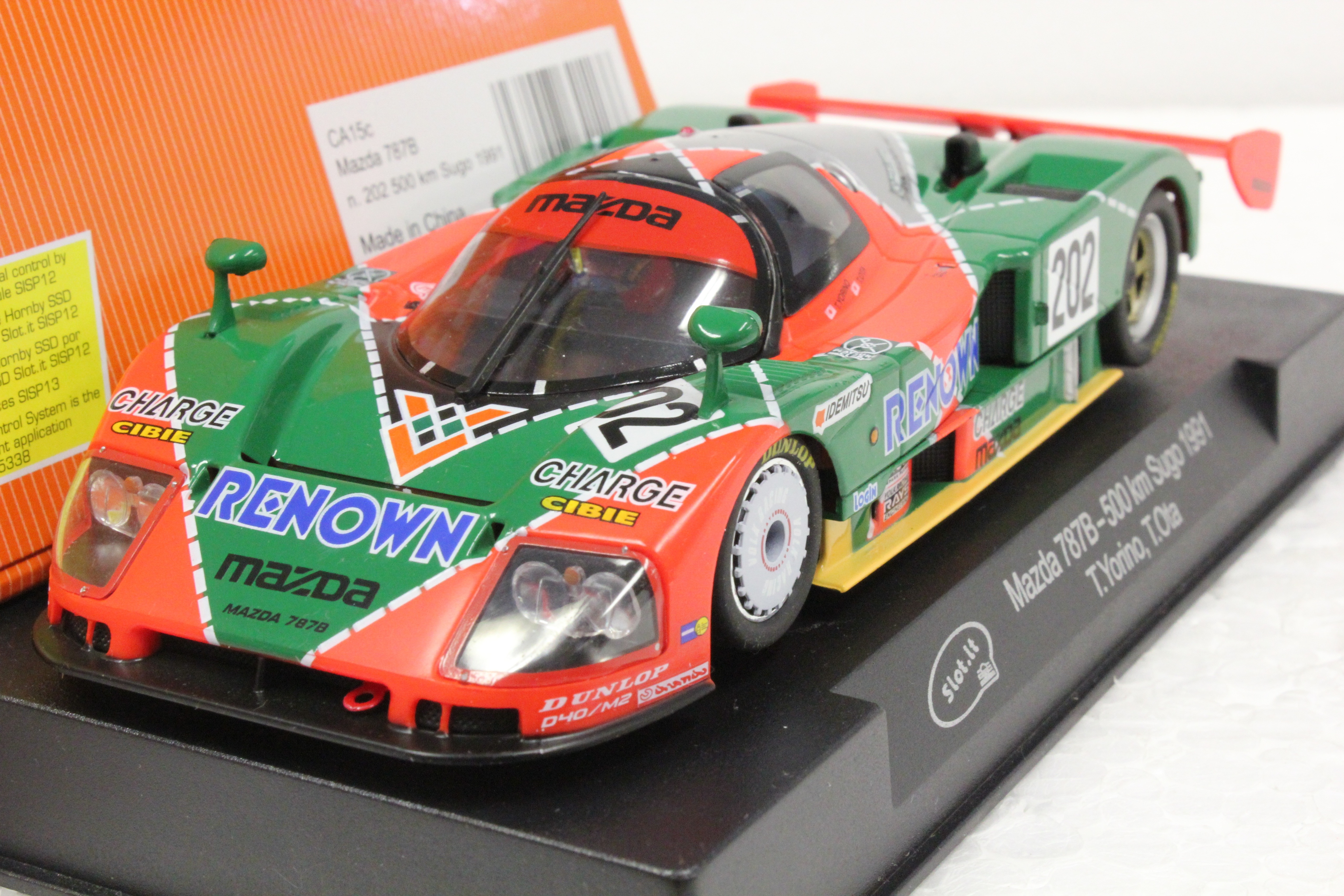 SICA15C Slot.it Mazda 787B Renown Sugo 1991, #202 1:32 Slot Car