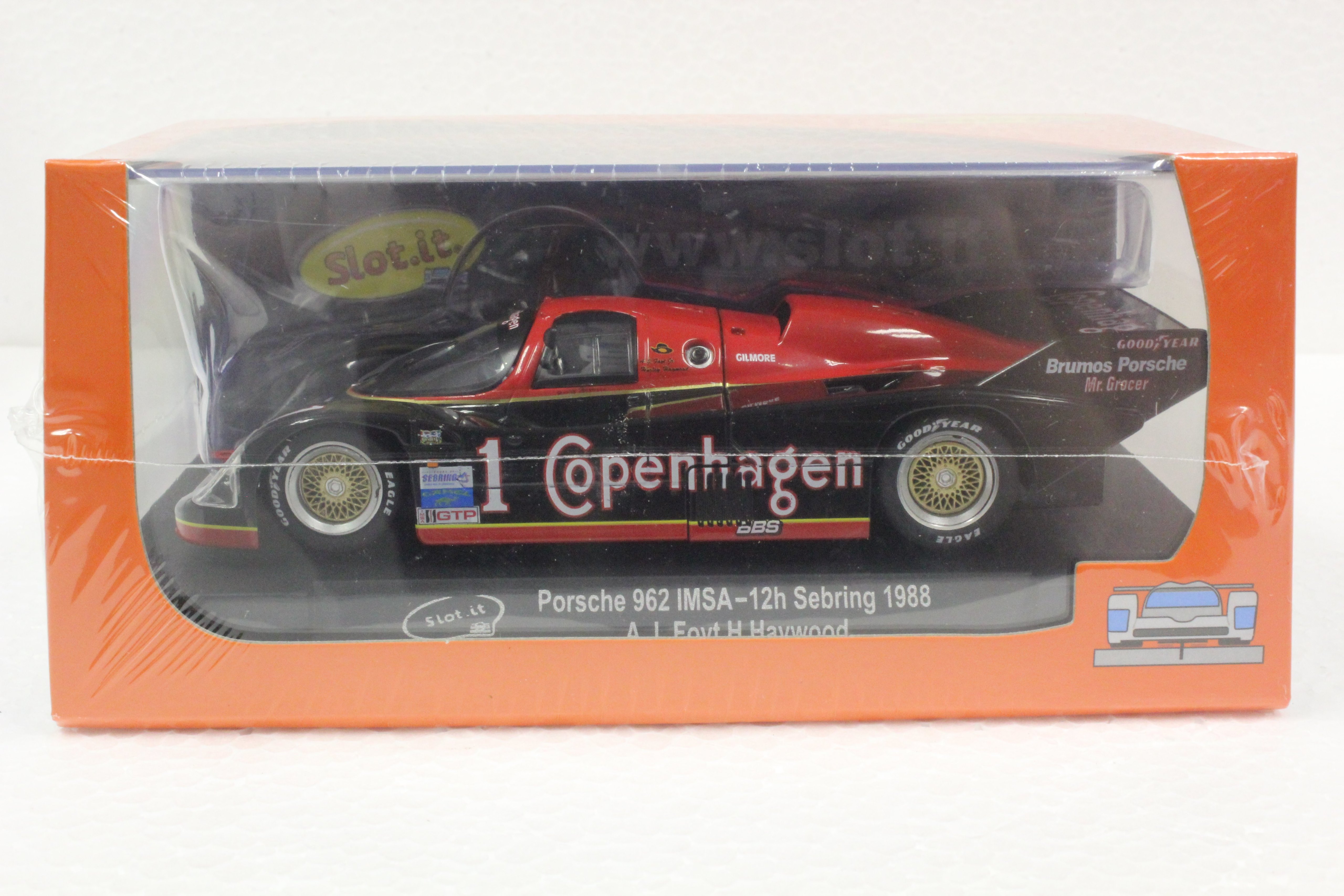 SICA25F Slot.it Porsche 962 IMSA 12H Sebring 1988 Copenhagen, #1 1