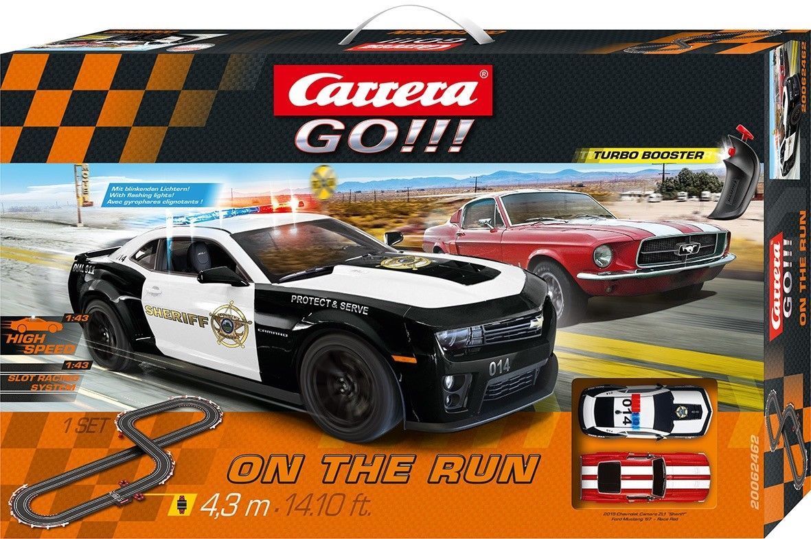 62462 Carrera GO!!! On the Run 1:43 Slot Car Set - Great Traditions