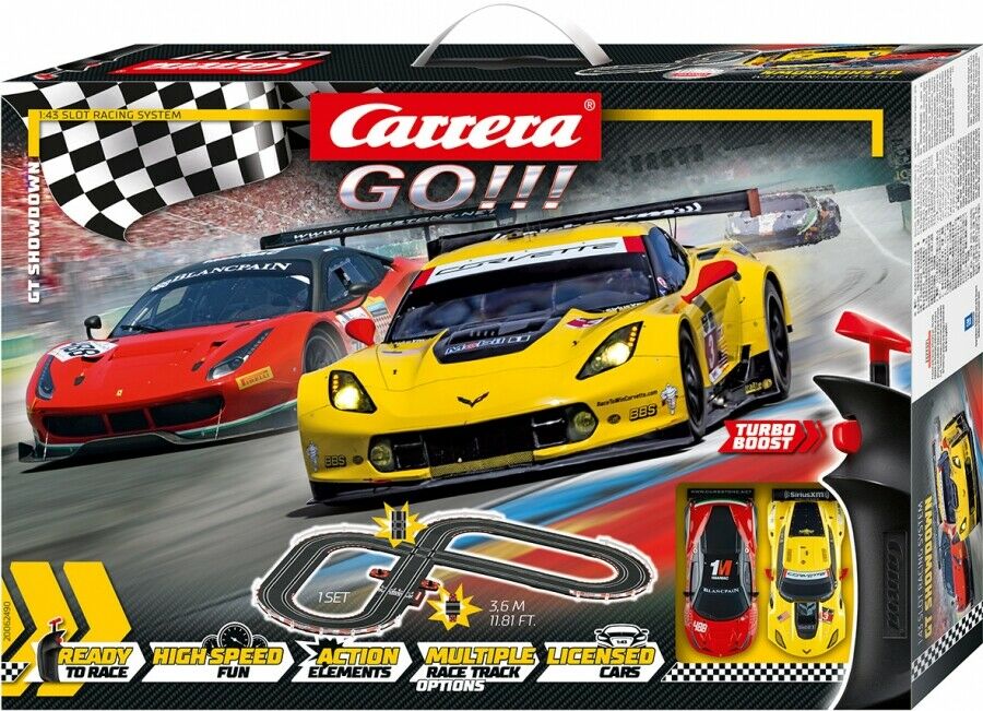 62490 Carrera GO!!! GT Showdown 1:43 Slot Car Set - Great Traditions
