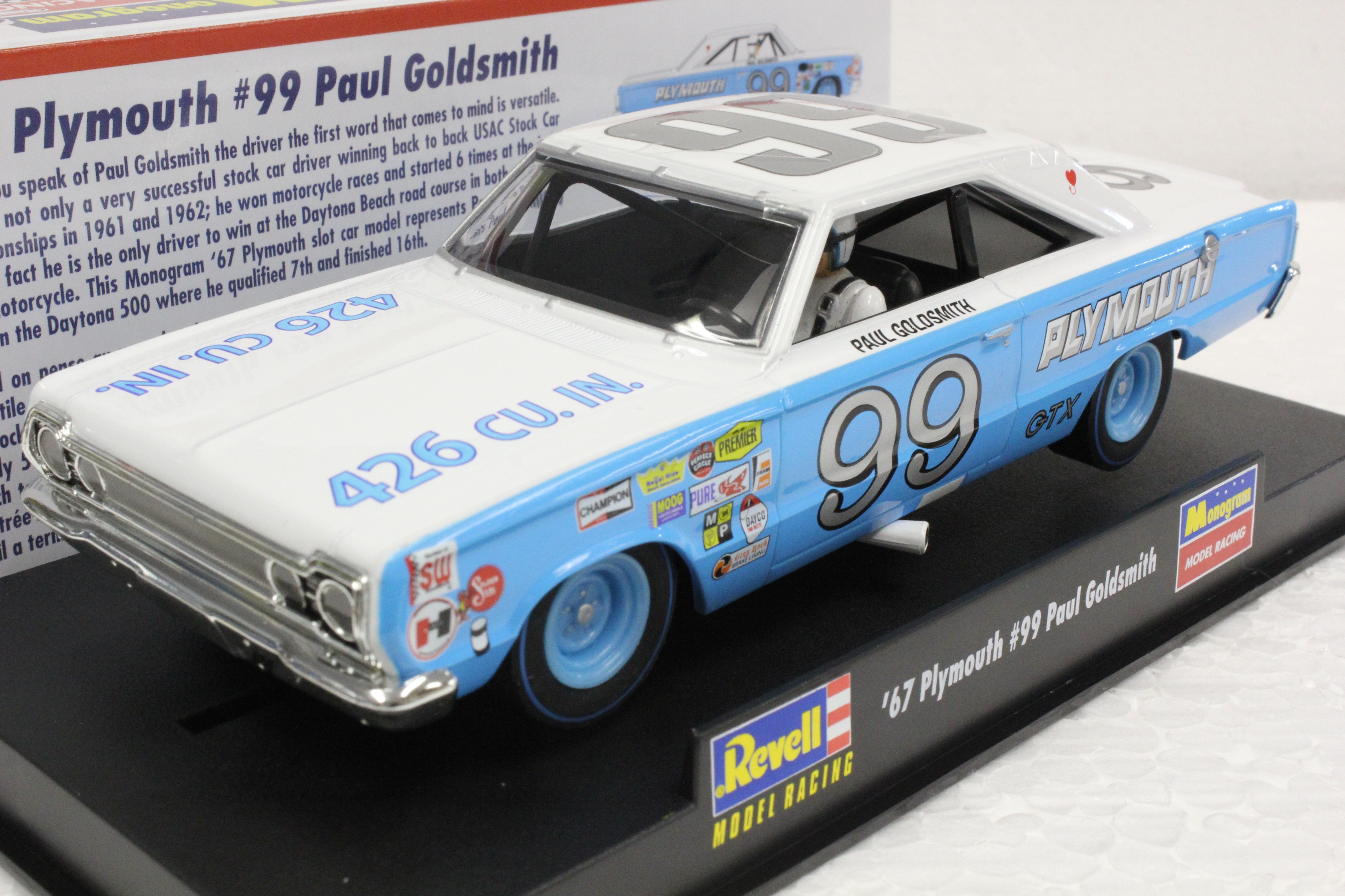 4843 Revell/Monogram 1967 Plymouth Daytona Paul Goldsmith 1:32