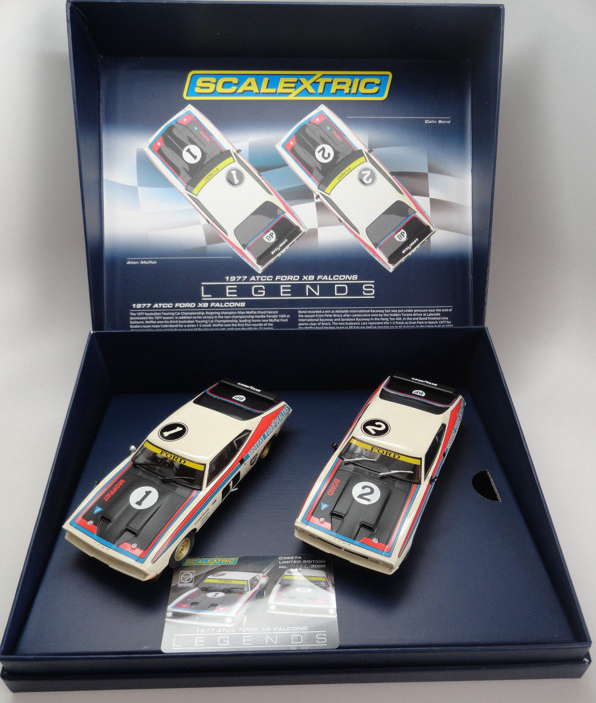 ScalextricフォードファルコンXB C3587A スロットカー限定BOX C3587A Scalextric Touring Car Legends Ford XB Falcon - 2 Car Set 1