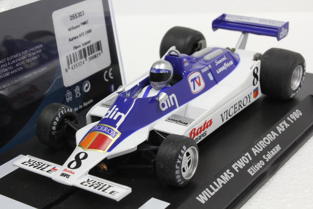 055303 Fly Williams FW07 Aurora AFX 1980 Eliseo Salazar 1:32 Slot