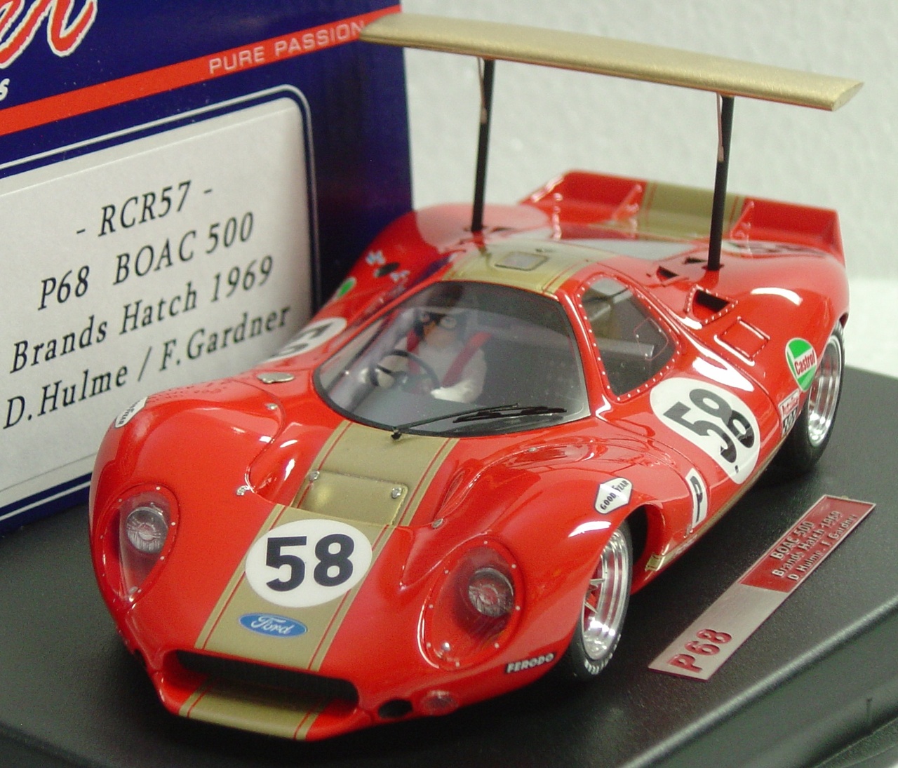 RCR57 Racer Ford P68 BOAC 500 Brands Hatch 1969 D. Hulme/F
