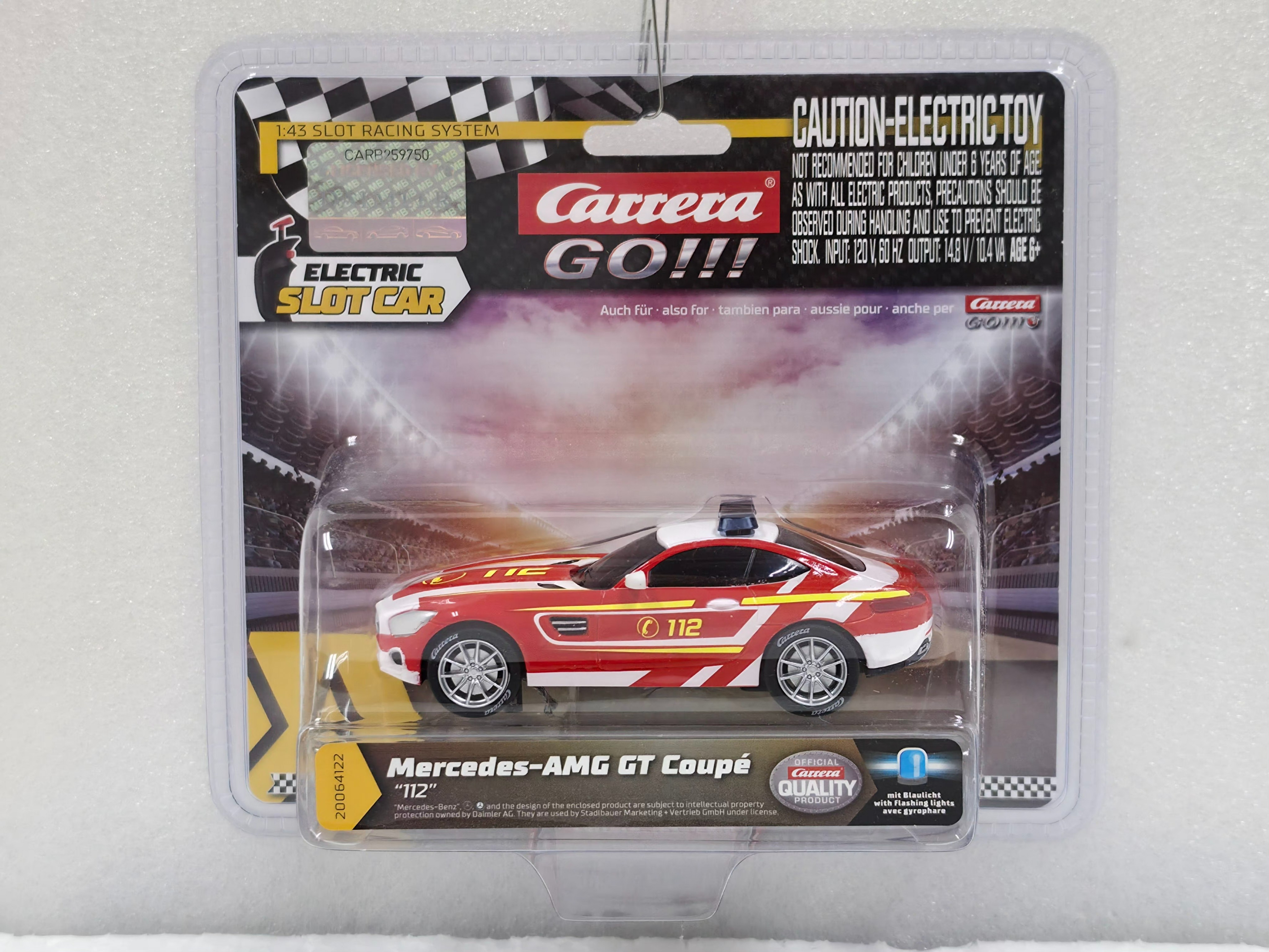 64122 Carrera GO!!! Mercedes-AMG GT Coupé, #112 1:43 Slot Car