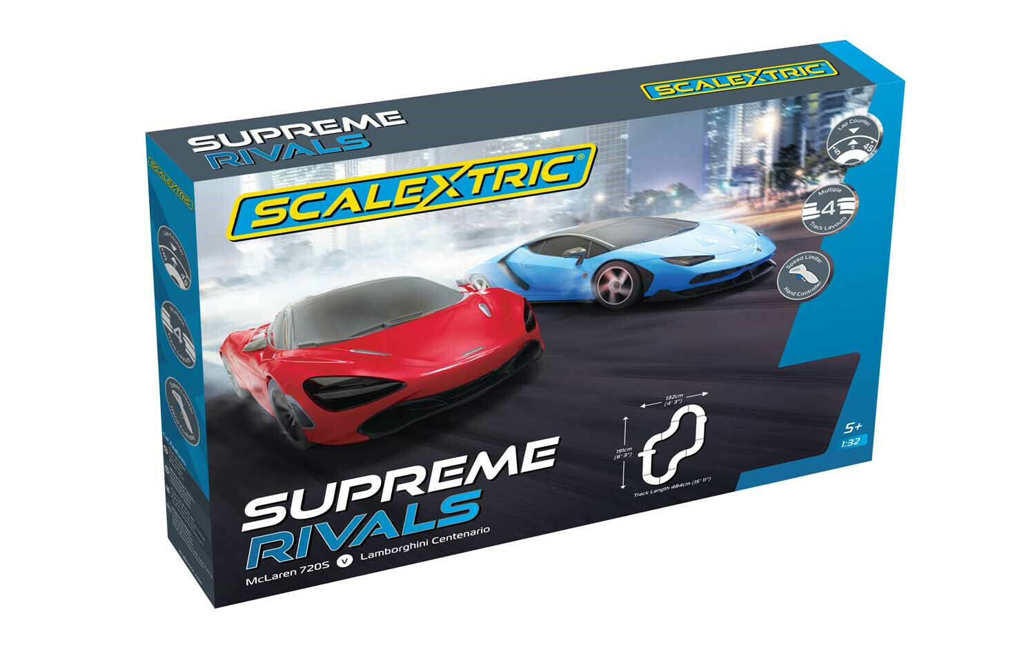 C1407 Scalextric Supreme Rivals McLaren & Lamborghini 1:32 Slot