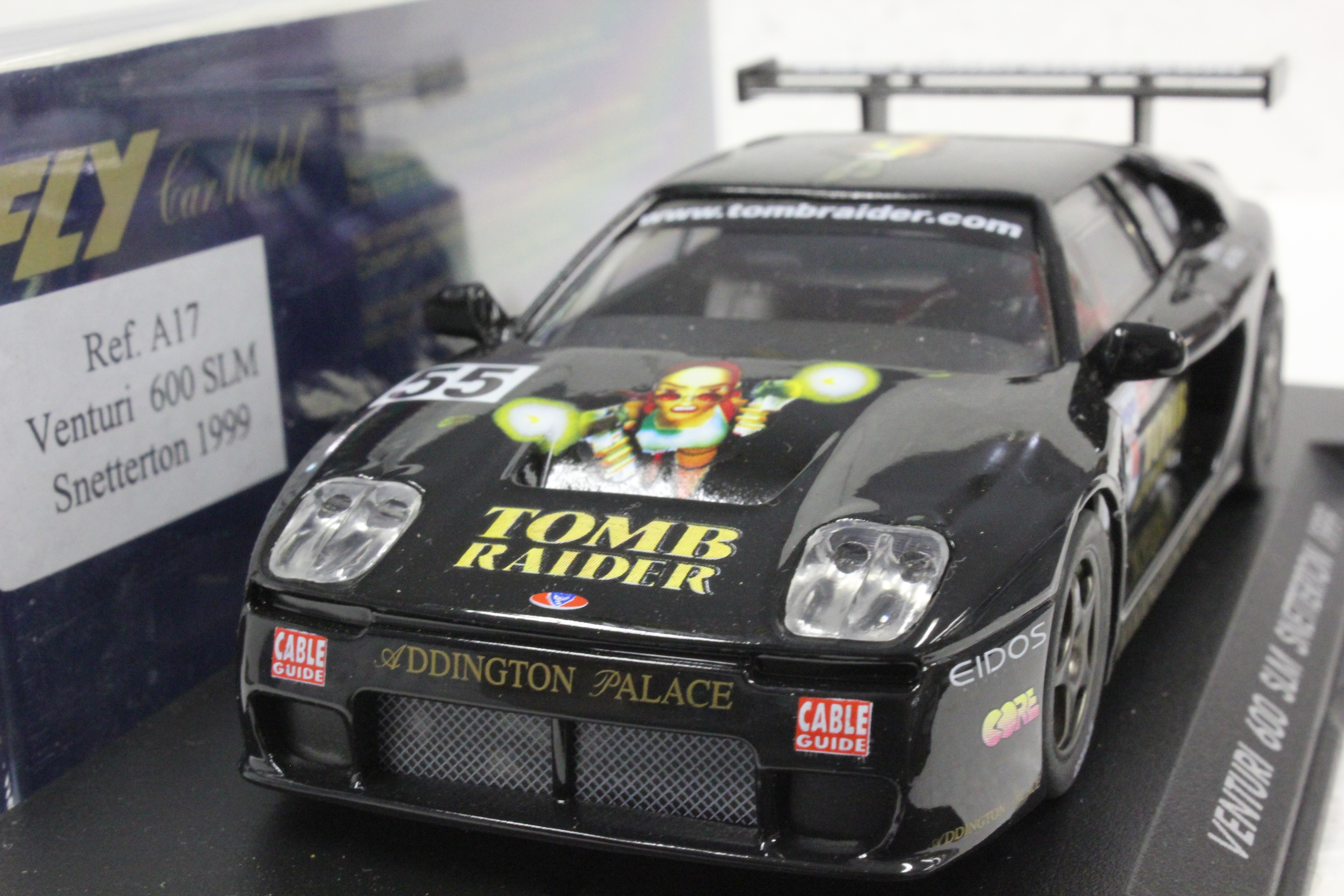 A17 Fly Venturi 600 SLM Tomb Raider Snetterton 1999, #55 1:32 Slot Car