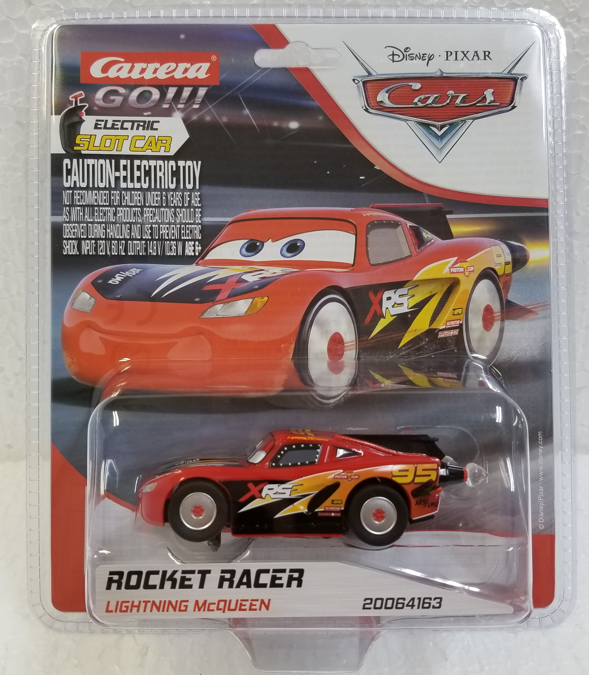 64163 Carrera GO!!! Disney Cars Lightning McQueen Rocket Racer, #95 143  Slot Car - Great Traditions