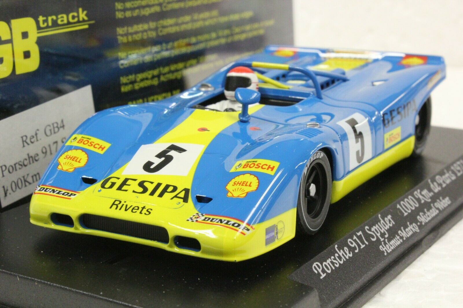 GB4 GB Track by Fly Porsche 917 Spyder 1000km of Paris 1971, #5 1:32 Slot  Car