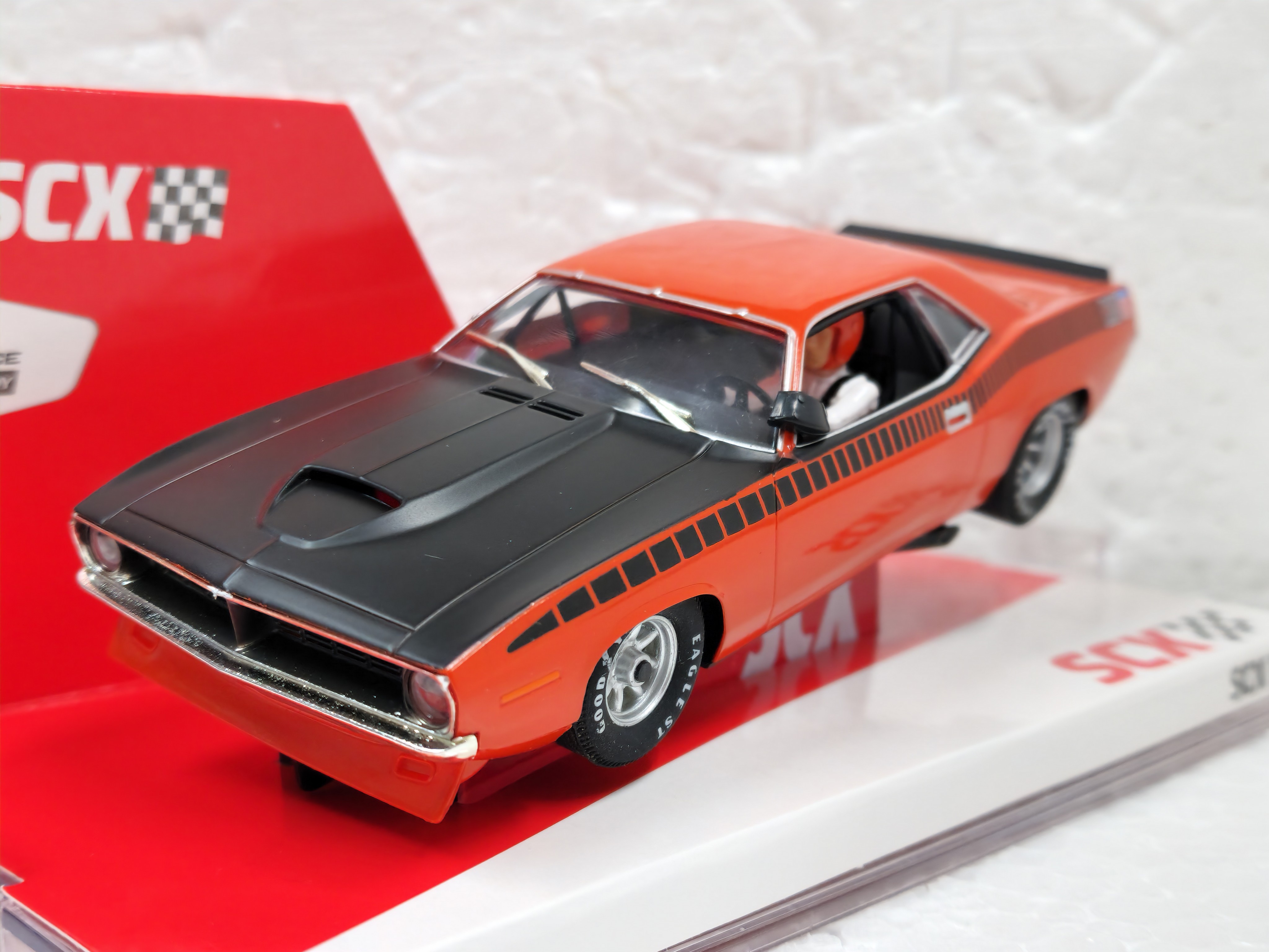 U10365X300-O SCX Plymouth Trans Am AAR CUDA Tor Red/Hemi Orange
