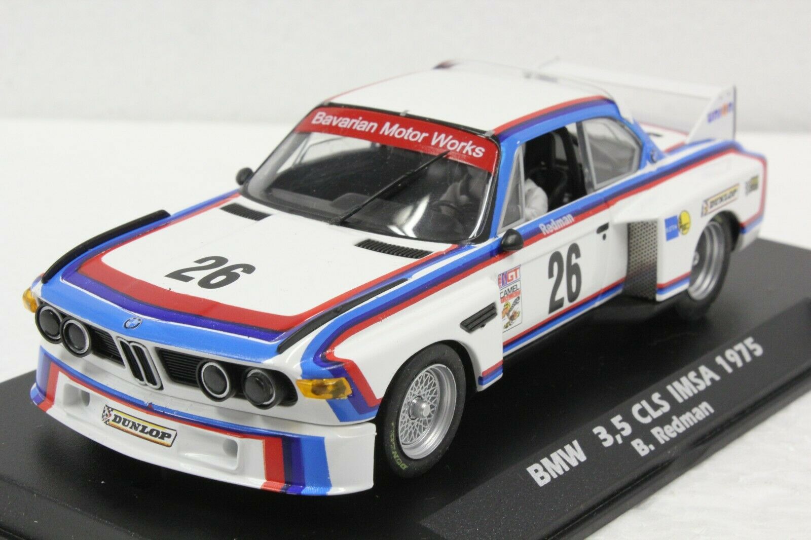 A2002 Fly BMW 3.5 CSL IMSA 1975 Brian Redman, #26 1:32 Slot