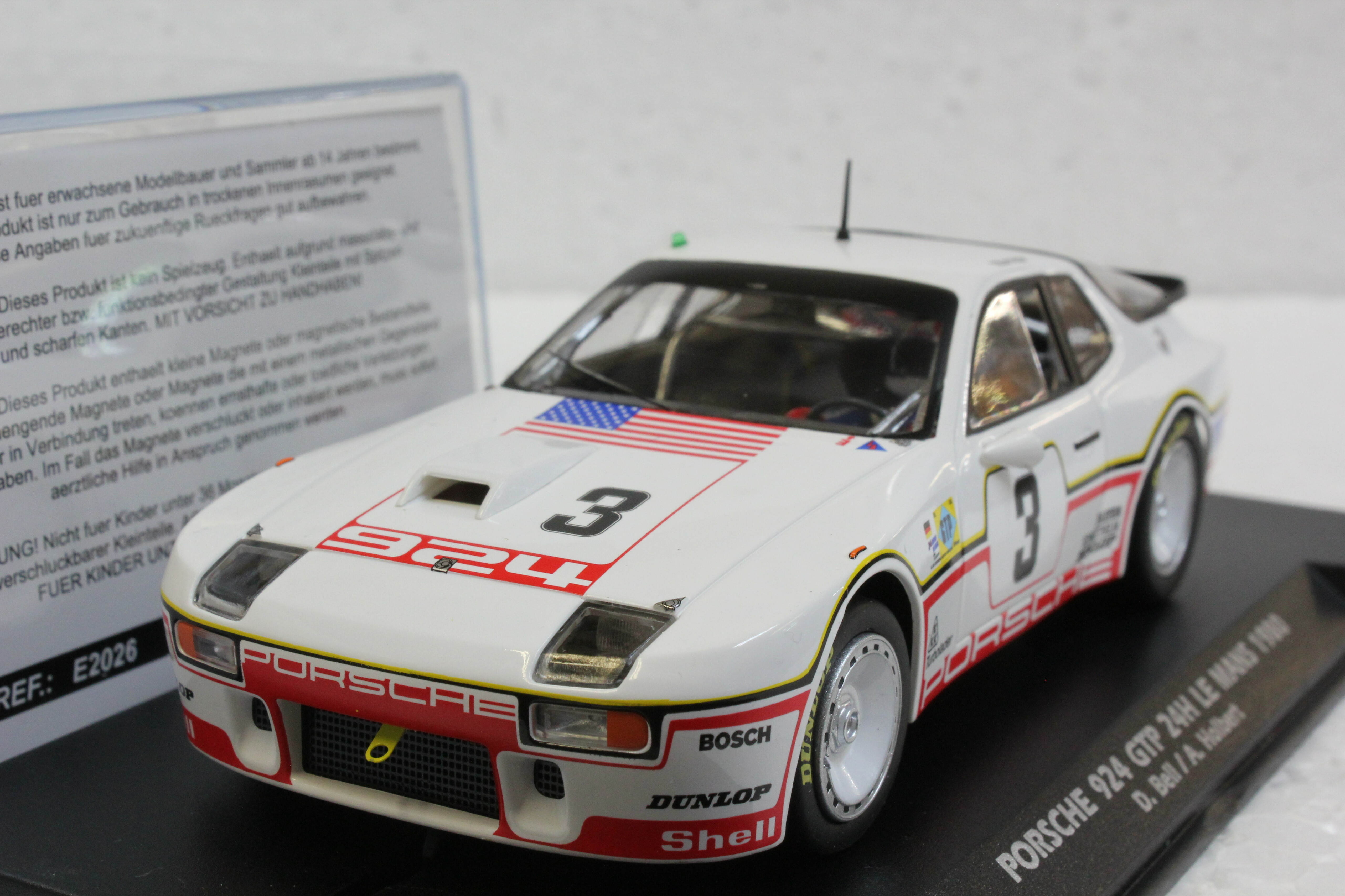 E2026A Fly Porsche 924 GTP 24H Le Mans 1980, #3 1:32 Slot Car