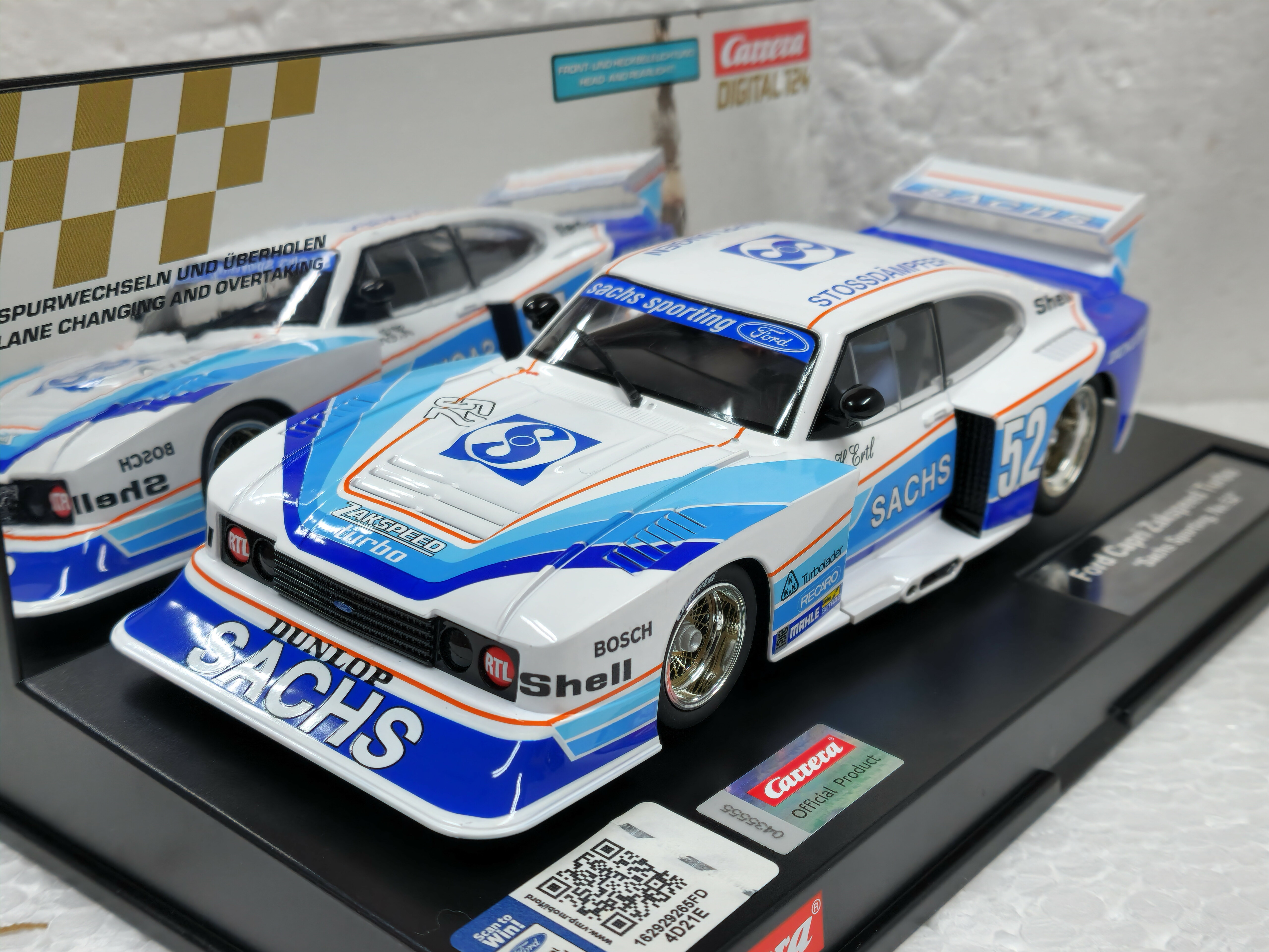 23910 Carrera Digital 124 Ford Capri Zakspeed Turbo Sachs Sporting
