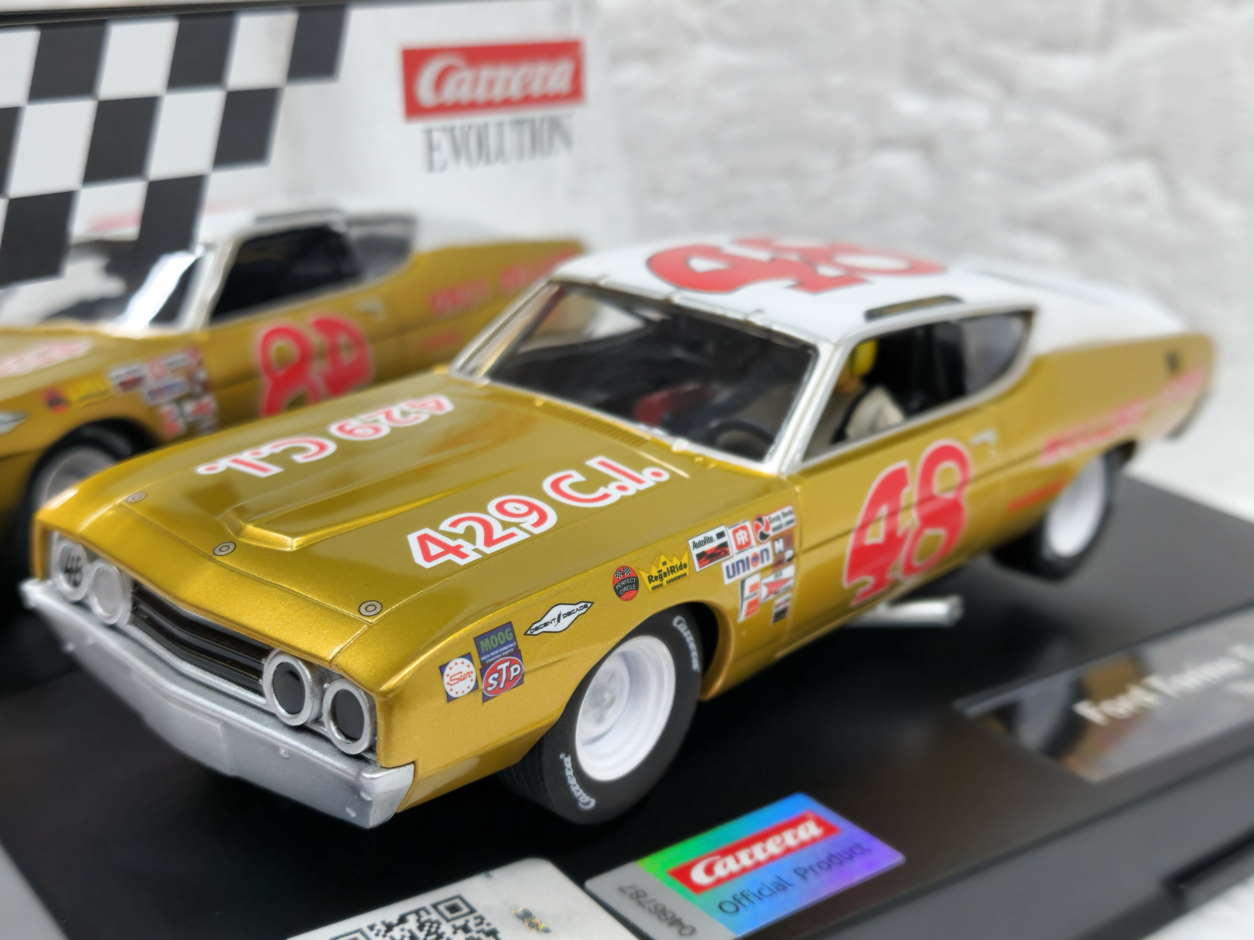 27659 Carrera Evolution Ford Torino Talladega, #48 1:32 Slot Car