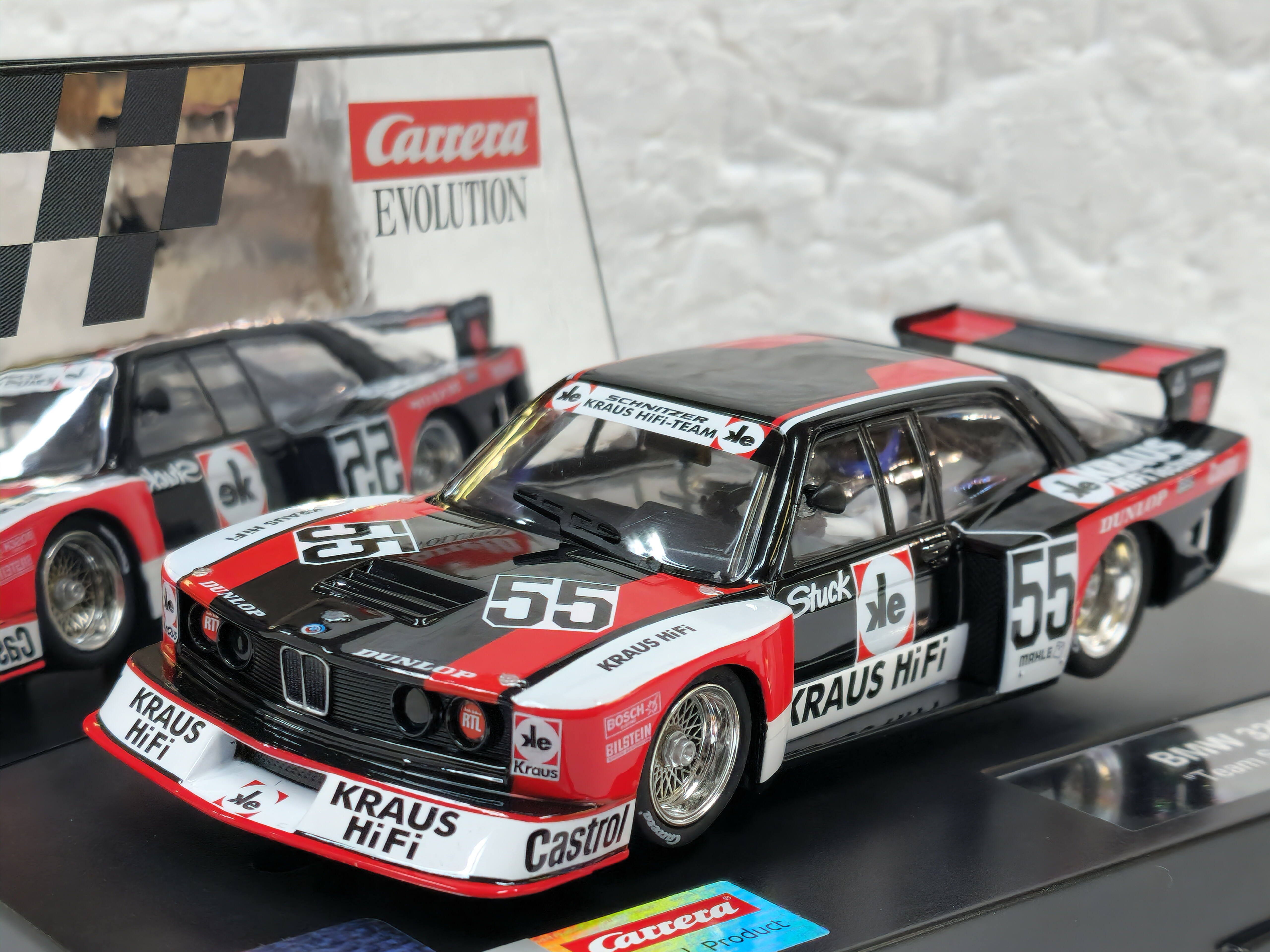 27714 Carrera Evolution BMW 320 Turbo Flachbau Team Schnitzer, #55 1:32  Slot Car