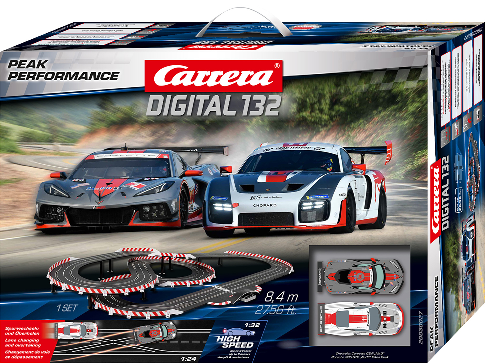 30027 Carrera Digital 132 Peak Performance 1:32 Slot Car Set