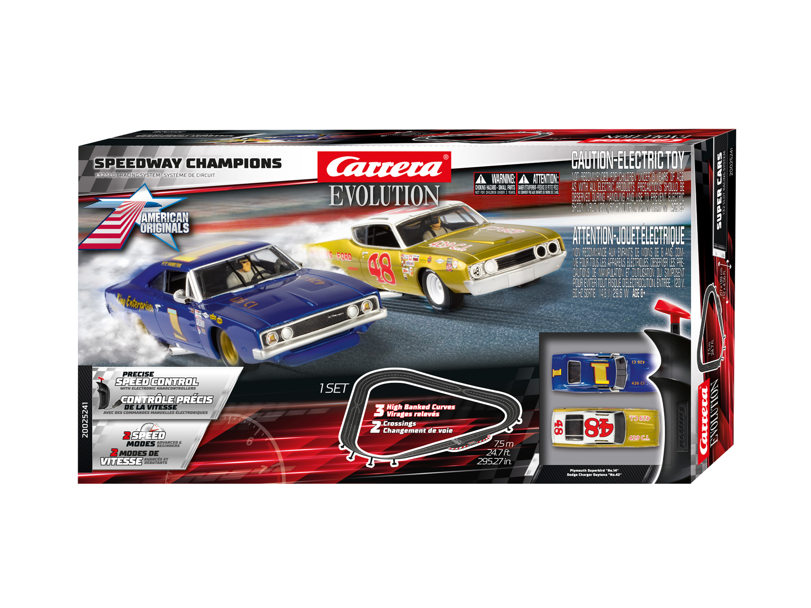 ミニカー Carrera Evolution Speedway Champions 25241 Carrera Evolution Speedway Champions 1:32 Slot Car Set