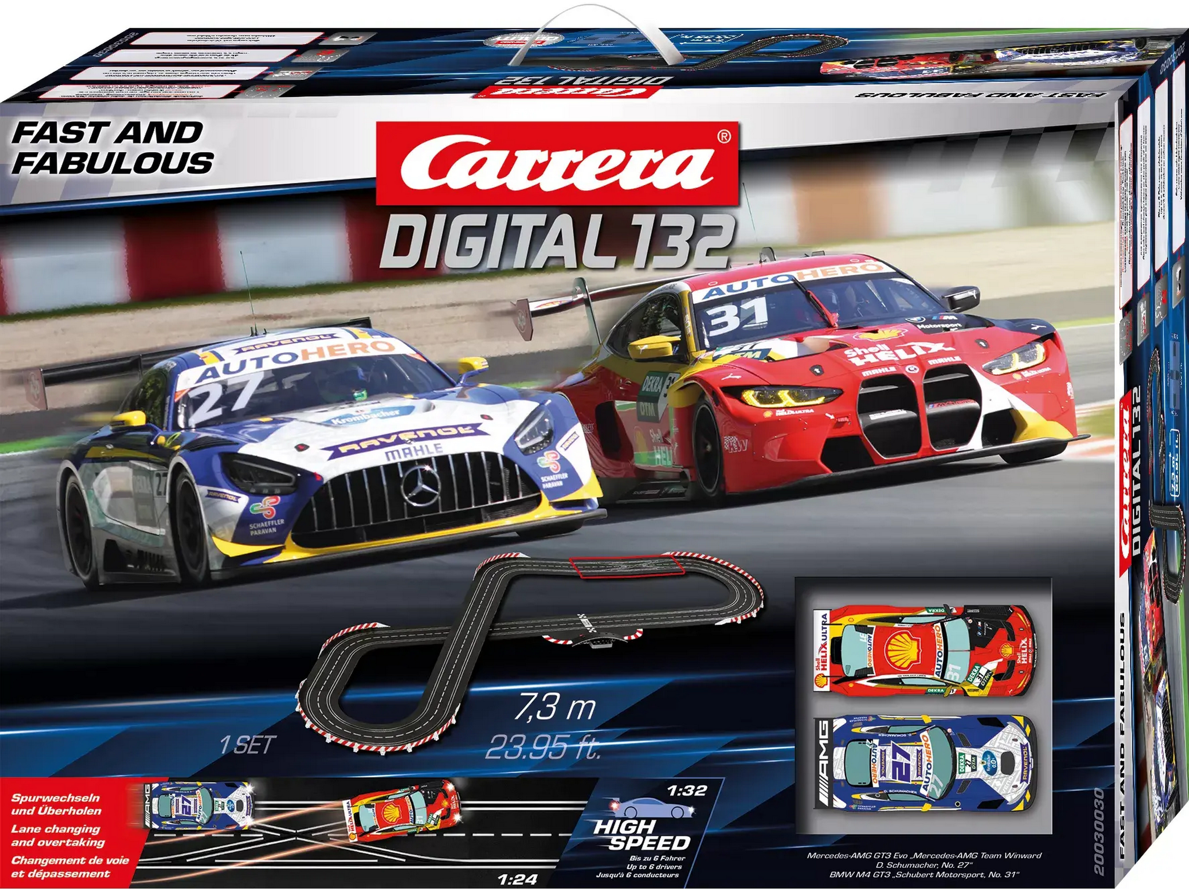 30030 Carrera Digital 132 DTM Fast and Fabulous 1:32 Slot Car Set