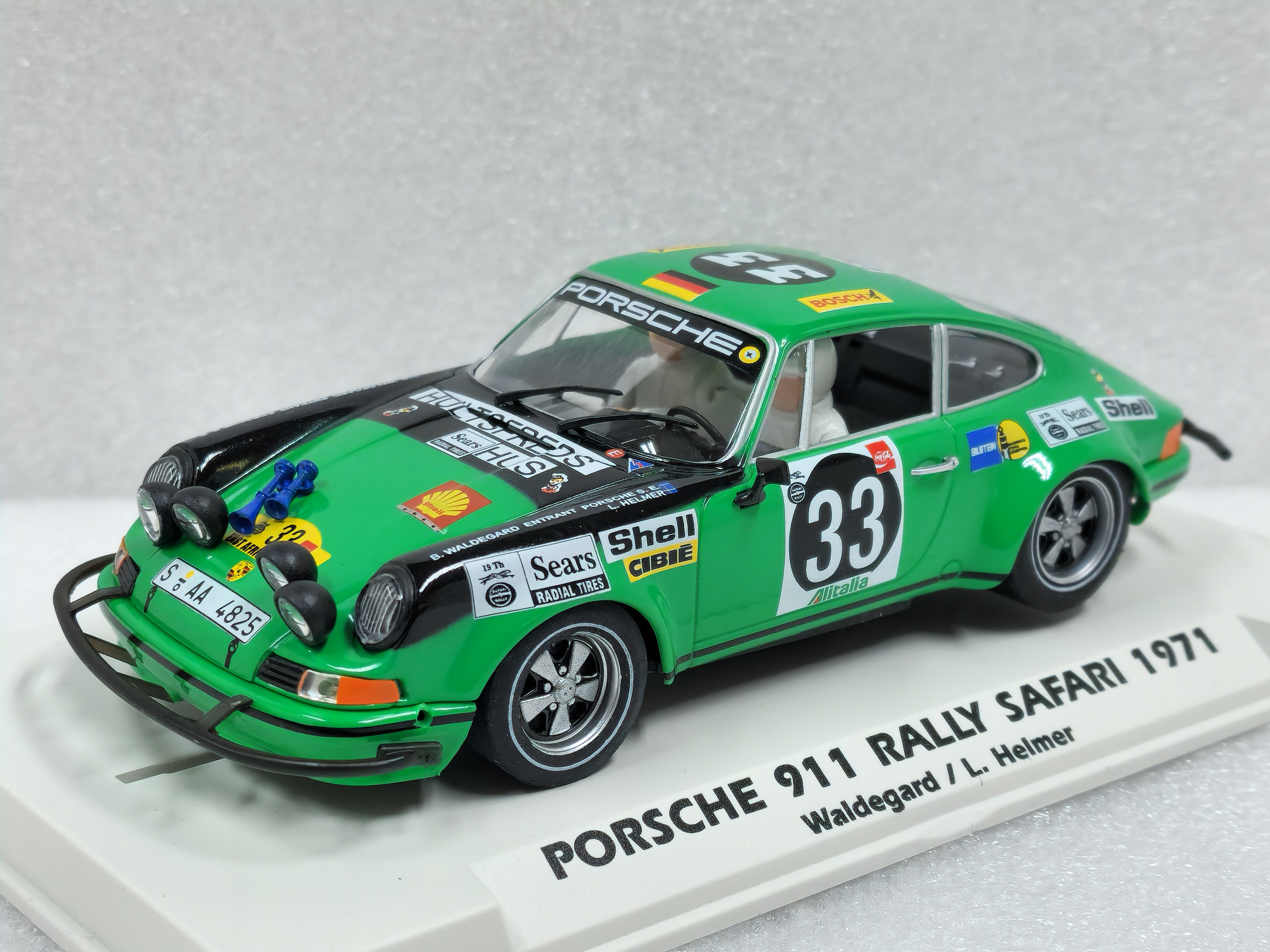 PORSCHE 911 S , Rally Safari 1970, Trofeu/dsn 127, SPECIAL BASE, 1:43