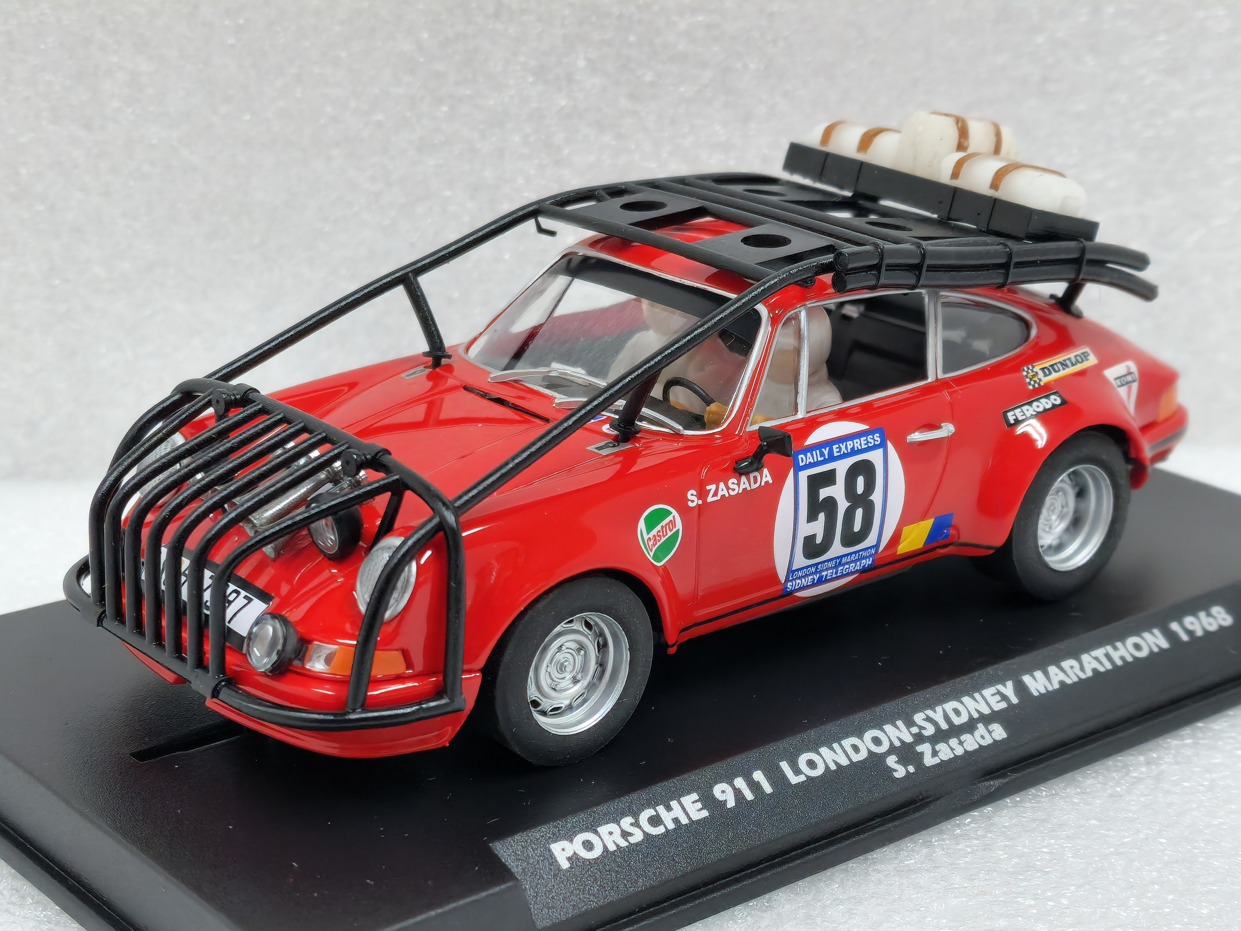 E2054 Fly Porsche 911 London-Sydney Marathon 1968, #58 1:32 Slot