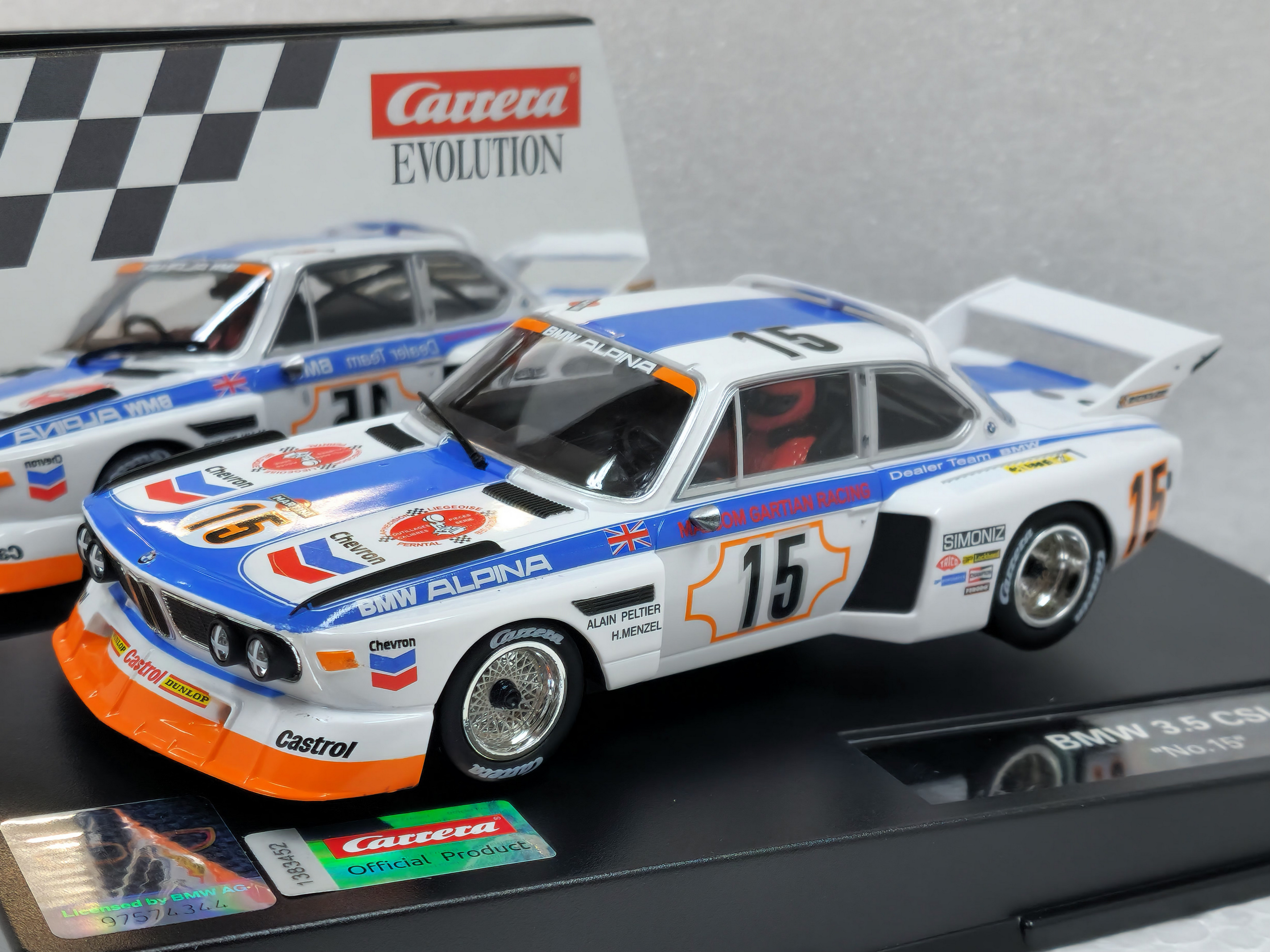 27789 Carrera Evolution BMW 3.5 CSL, #15 1:32 Slot Car - Great