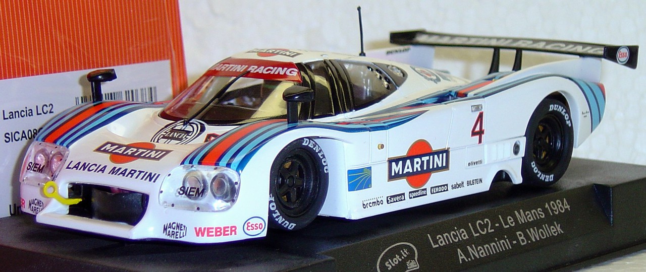 スロットカーSlot.it Lancia LC2 SICA08C Slot.it Lancia LC2 Le Mans 1984 #4, A. Nannini/B. Wollek 1
