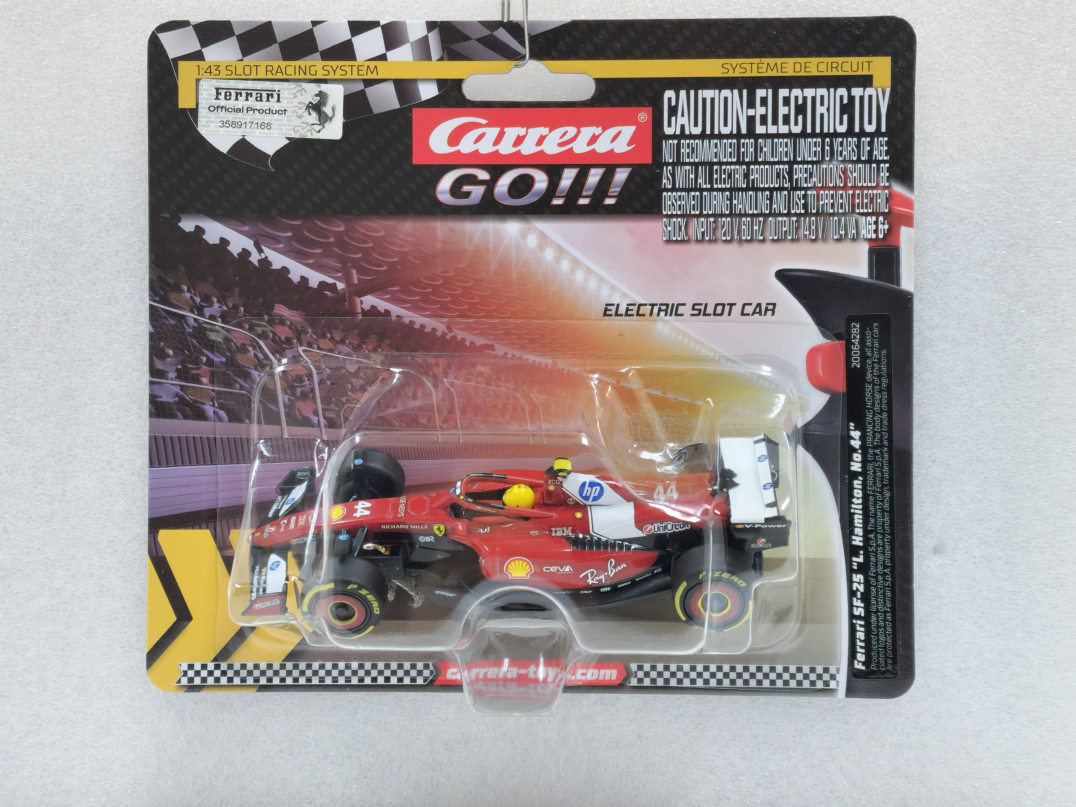64282 Carrera GO!!! Ferrari SF-25 L. Hamilton 2025, #44 1:43 Slot