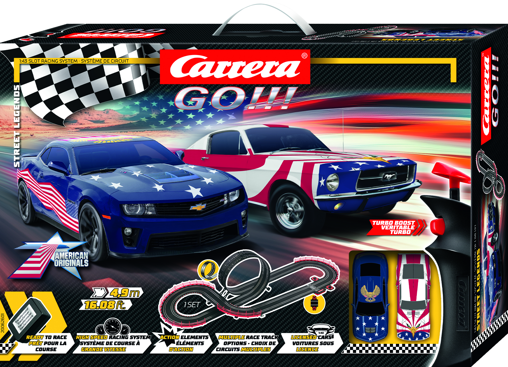 スロットカー ワイルドスピード Carrera Go レトロ　ミニカー 当時物 62601 Carrera GO!!! Street Legends - Stars 'n Stripes 1:43 Slot