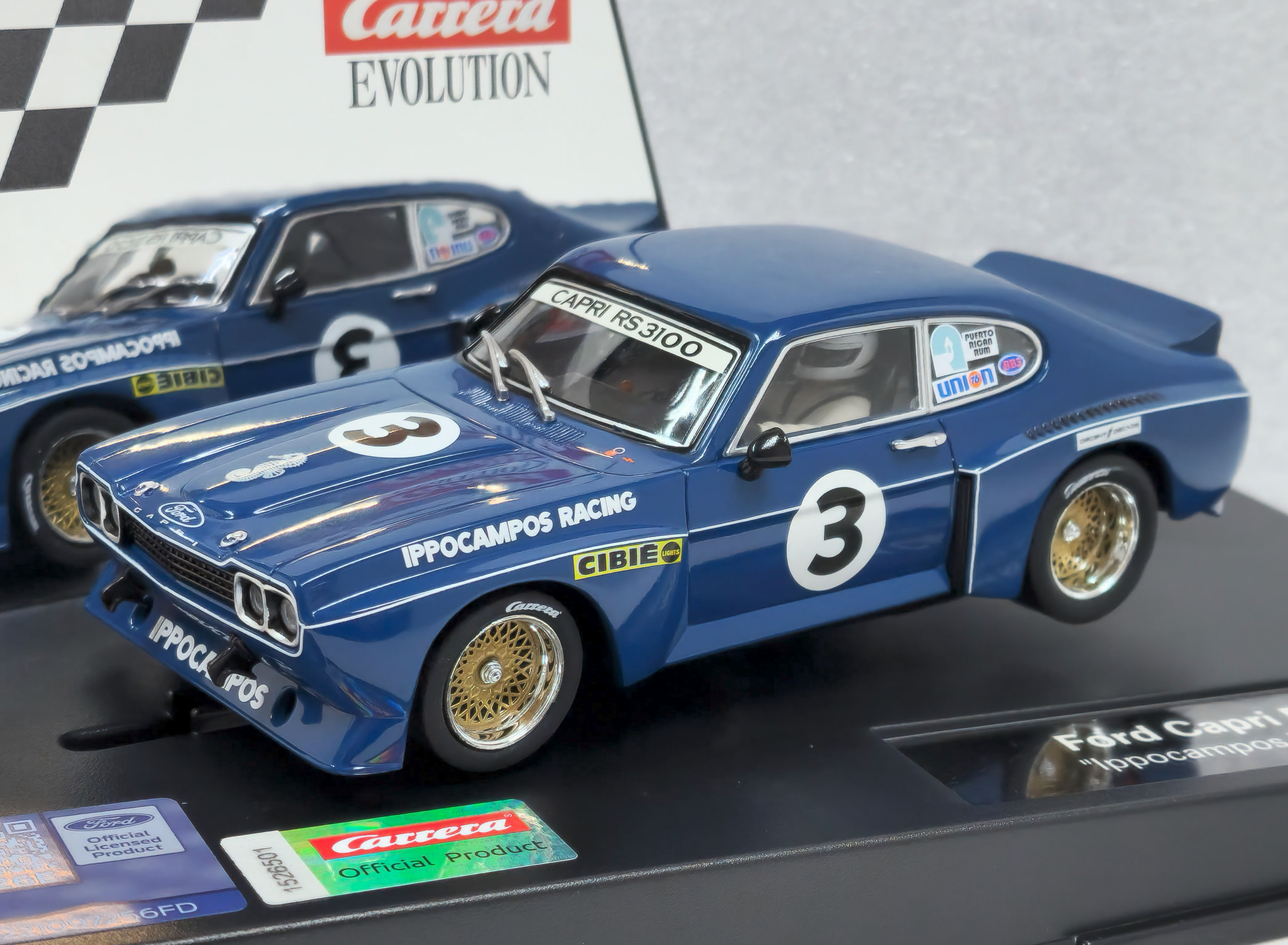 27834 Carrera Evolution Ford Capri RS 3100 Ippocampos Racing, #3 1