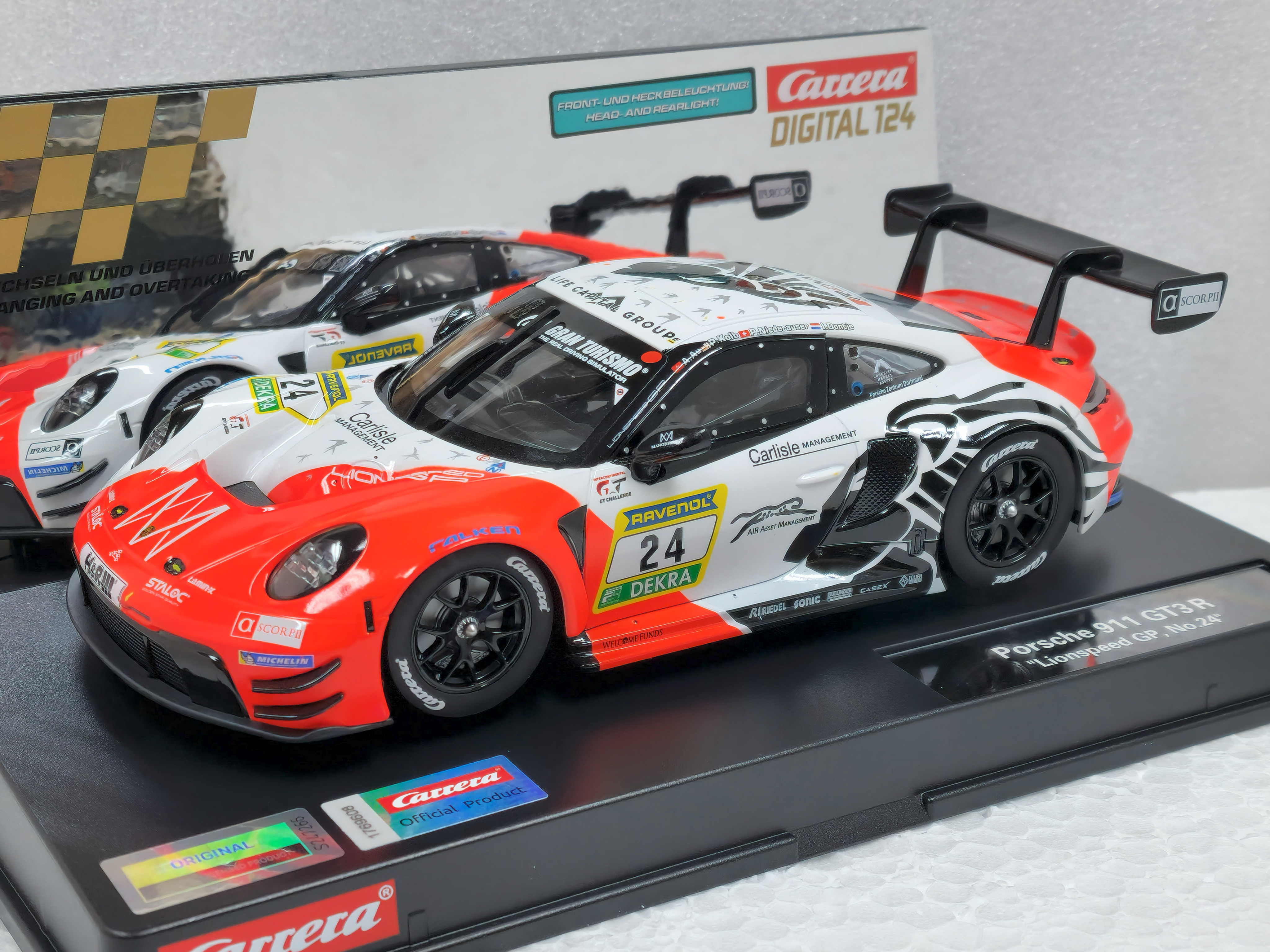 ミニカー 1/43 Porsche 911 GT3 R Lionspeed GP #24 23984 Carrera Digital 124 Porsche 911 GT3 R Lionspeed GP, #24 1:24