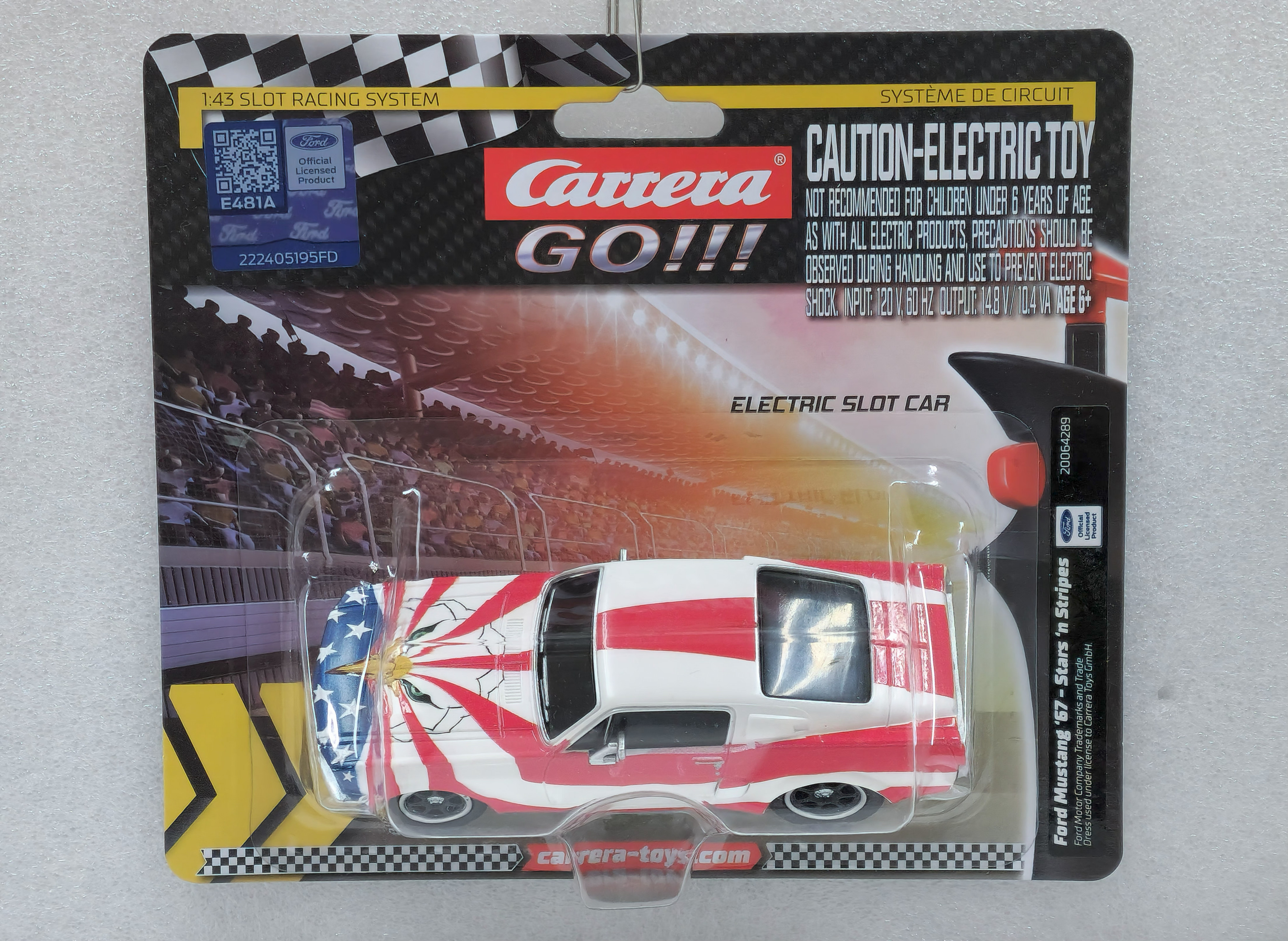 64289 Carrera GO!!! Ford Mustang '67 - Stars 'n Stripes 1:43 Slot
