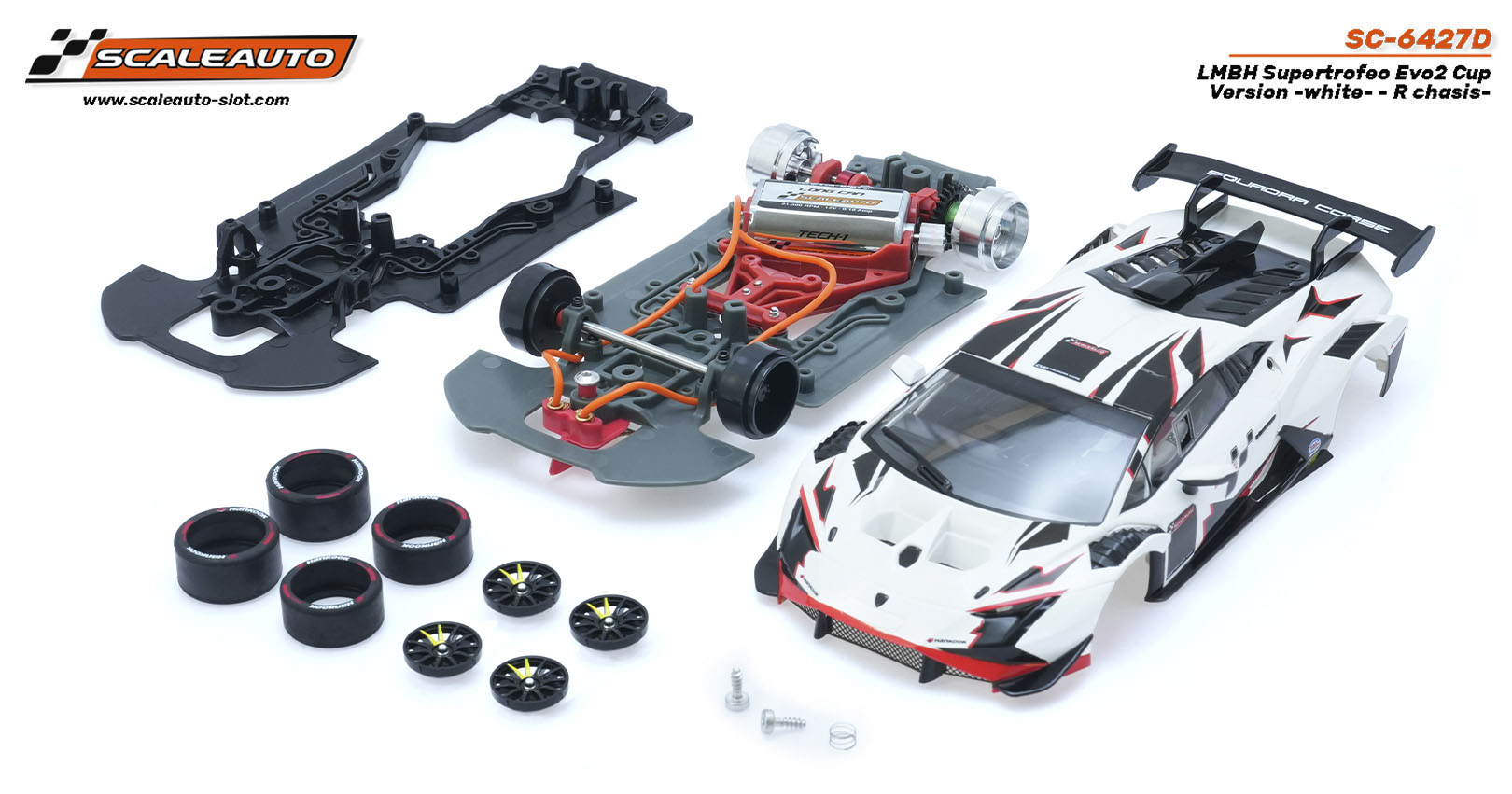 SC-6427D Scaleauto Lamborghini Super Trofeo EVO2 Cup Version White