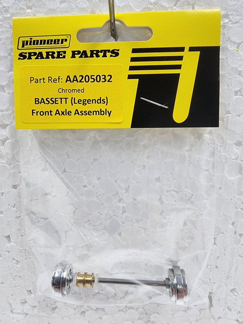 AA205032 Pioneer Legends Front Axle Assembly Chrome Bassett 1:32
