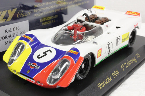 C16 Fly Porsche 908 5th Zeltweg 1970 Martini 1:32 Slot Car - Great