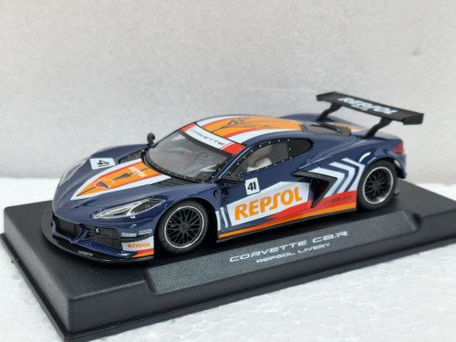0441AW NSR Corvette C8R Repsol Blue, #41 1:32 Slot Car - Great