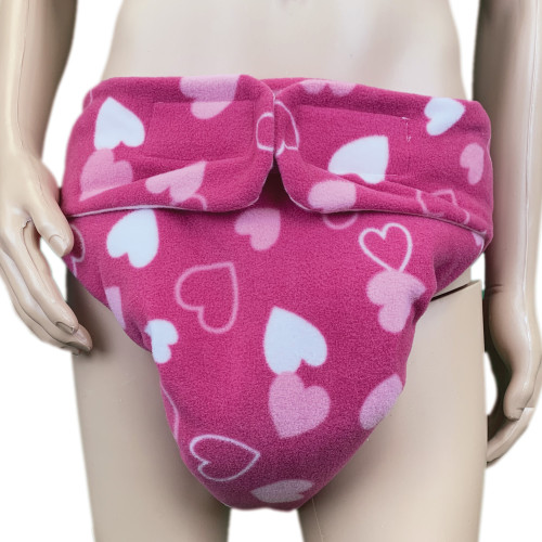 Cuddlz Fleece ABDL Adult Baby Front Fastening Padded Nappy Diaper Cover Cute