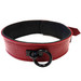 Burgandy Rouge Plain leather slave collar with removable O ring Bondage BDSM Pup Play Pony ABDL